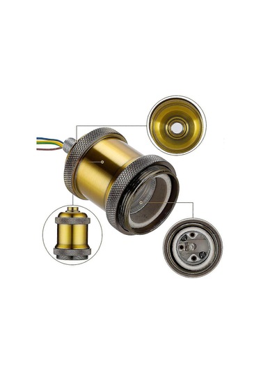 E27 Lamba Tutucu Retro Adaptör Lamba Tutucu Retro Avize K Çok Renkli