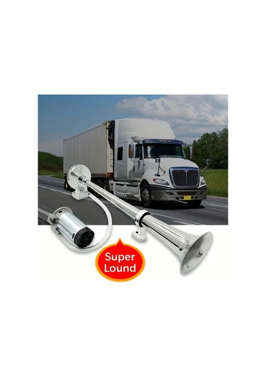 Xuweiwei 1 Adet Süper Yüksek Sesli Araba Kornaları Karavan Çanı Otomatik Aksesuar Dıy Kiti Evrensel Uyumluluk Dayanıklı Krom Kaplama Kolay Kurulum