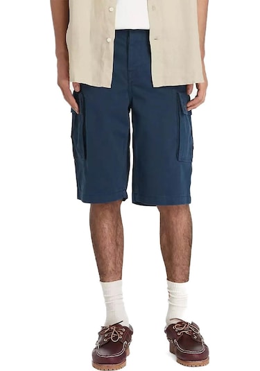 Timberland Tb0a5u1b Twill Cargo Lacivert Erkek Şort Beyaz
