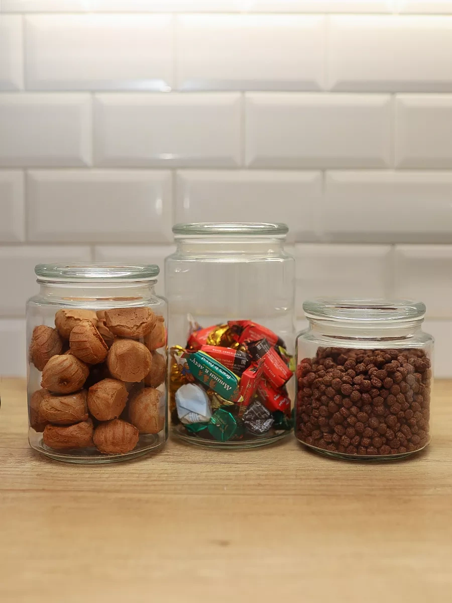 Master House Cam Kavanoz Kapağı İle Saklama Kapları 196505335