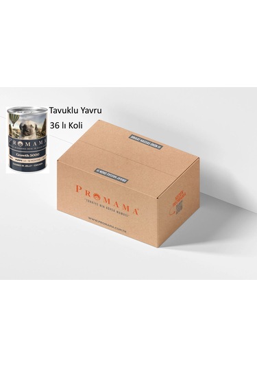Promama Growth 5000 Yavru Tavuklu Etli Yaş Konserve Köpek Maması 400 Gr. 36'lı Koli