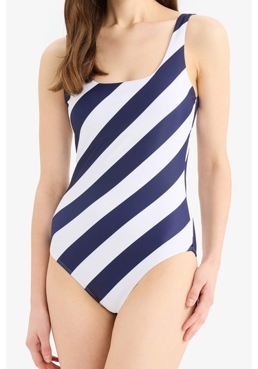 Defacto Regular Fit Çizgili Mayo-fall İn Love A9457ax25smnv30 Lacivert