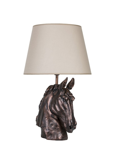 Qdec Modern Dizayn At Abajur Bakır Bej Diğer