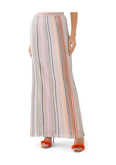 Missoni Simli Triko Maxi Etek - Pembe