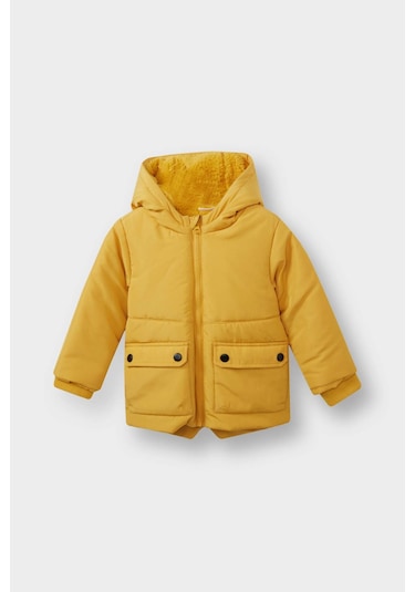 Defacto Erkek Bebek Kapüşonlu Fermuarlı Mont C7761a525wnyl74 Sarı