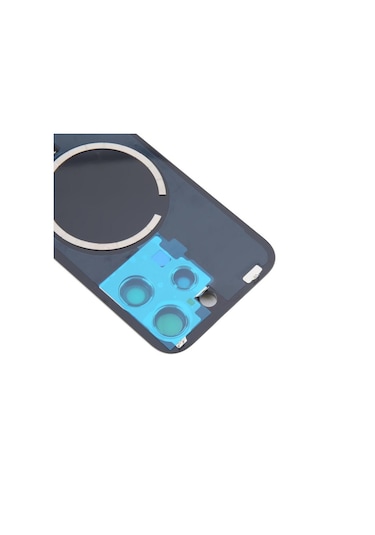 Teknonet Apple Uyumlu iPhone 16 Pro Kamera Camlı Batarya Kapağı + Magsafe Flex - Siyah Siyah