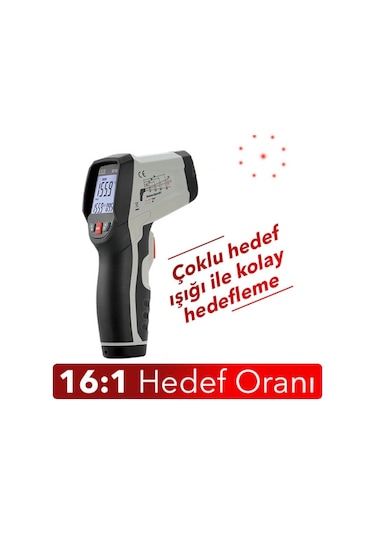Cem Dt835 Dairesel Lazer Termometre-800 C