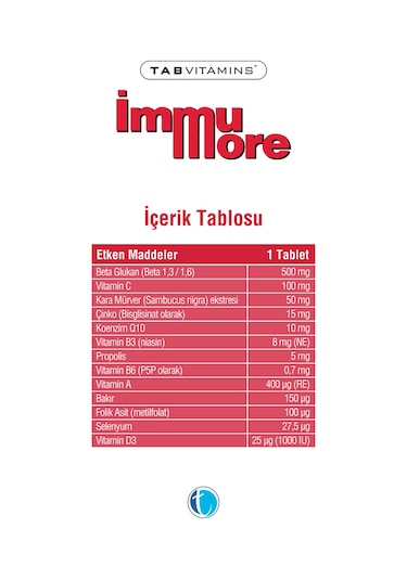 Tab Vitamins İmmumore 30 Tablet