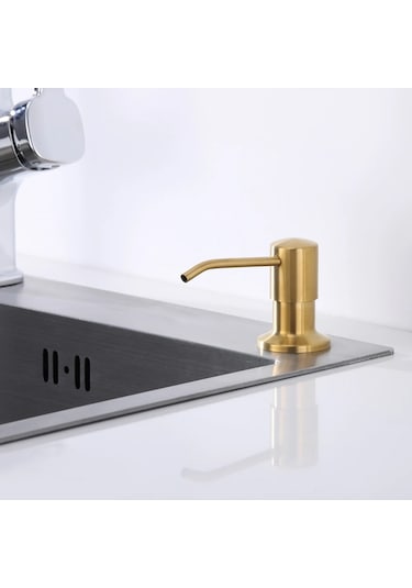 Yeşil Bronz-altın Sabunluk Paslanmaz Çelik Siyah Mutfak Lavabo Sıvı Sabunluk Şişe Mutfak Aksesuarları 500 Ml Dahili Pompalar