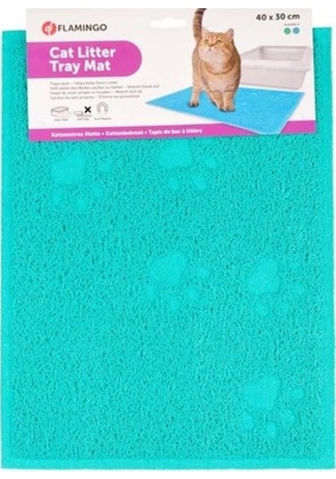 Flamingo Pati Desenli Dikdörtgen Kedi Paspası 40 x 30 CM