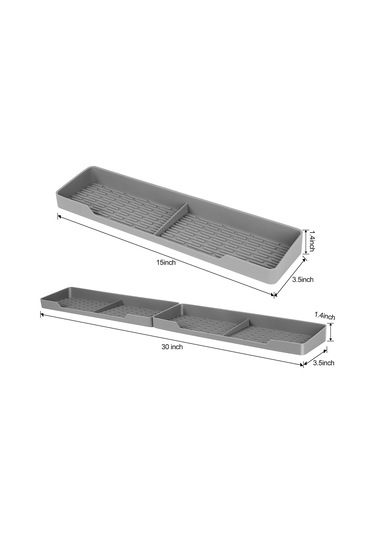 Xindoker Magneetik Fırın Rakusu, Silikon Malzeme, 3 Bölmeli, Yağ Dayanıklı, Temizliği Kolay, Pişirme Sosu Şişelerini Tutar, Mutfak Düzenleyici 2 Adet Siyah