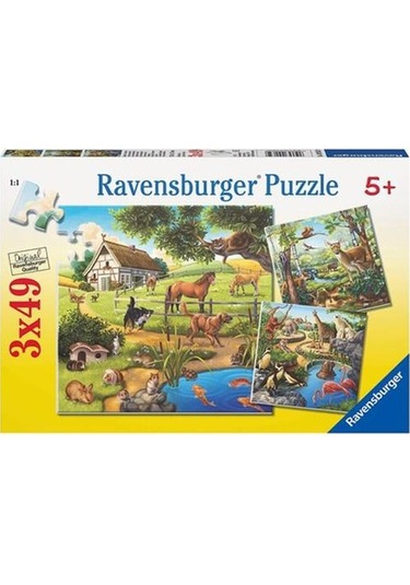 Ravensburger Dağ Hayvanları 3X49 Parçalı