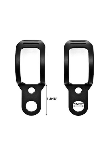 Suntek Motosiklet Dönüş Sinyalleri Çatal Kelepçeleri Montaj Lambası Tutucu Lamba Braketi  Siyah