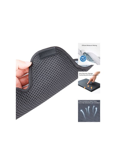 Neevoyu Motosiklet Kask İçi Bezi Gri Renkli Hızlı Kuruyan Ter Emici Süngerli Yıkılabilir 29.5x26.5cm