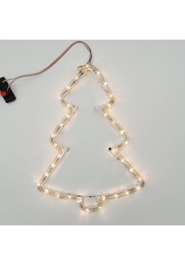 Led Işıklı Çam Ağacı Yılbaşı Süsü 220v Gün Işığı 34 Cm