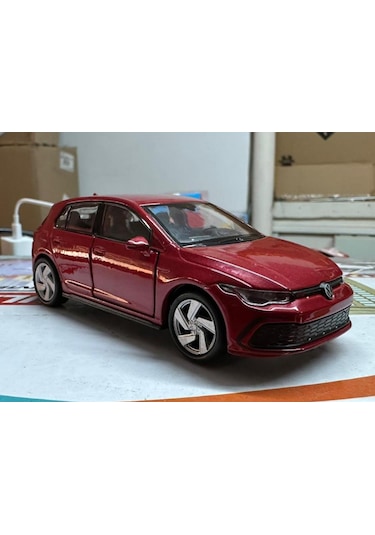 Oyuncak Metal Model Araba 1/36 Çek Bırak Vw Golf 8 Gtı Kırmızı