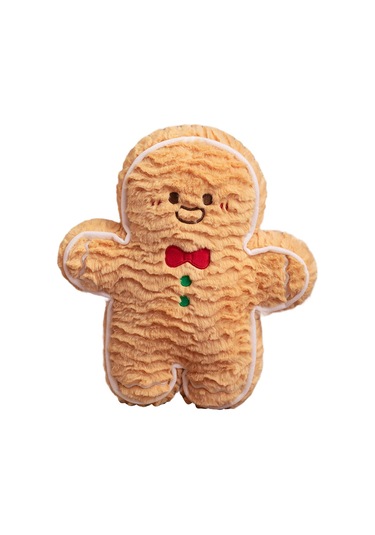 Suntek Yılbaşı Atma Yastığı Sevimli Yumuşak Doldurulmuş 20cm Kahverengi