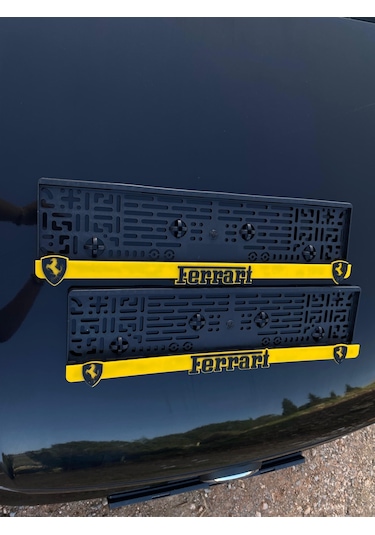 Ferrari Plakalık 2'li Oto Araba Aksesuar 2 Adet Plakalık Universal