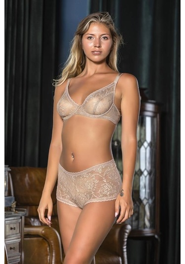 Transparan Sütyen, Boxer Takım Cappucino Brf31123 Cappucino