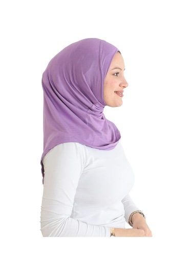 Spor Başörtüsü Kadın Hazır Giyim Türban Viskon Eşarp Şal - Lila Lila