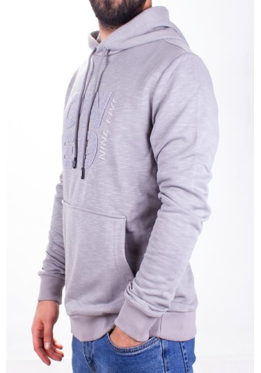 Twister 1931 Gri Kapüşonlu Erkek Sweatshirt Gri