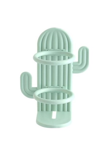 Novahub Açık Yeşil Sevimli Kaktüs Diş Fırçası Tutucu Yerden Tasarruf Kolay Kurulum Duvara Monte Yumruksuz Su Geçirmez Banyo Diş Fırçası Organizasyon Rafı Açık Yeşil Açık Yeşil
