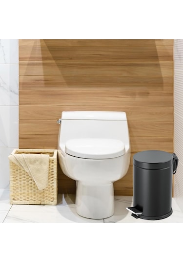 Foreca Pedallı Çöp Kovası Siyah 16 L Siyah