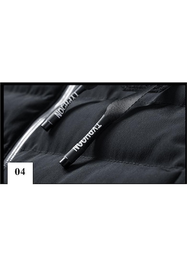 Sımıcg Erkek Kuş Tüyü Pamuklu Artı Polar Yelek Siyah