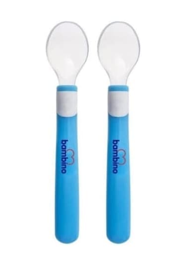 Bambino Silikon Ikili Kaşık  P0406 Mavi