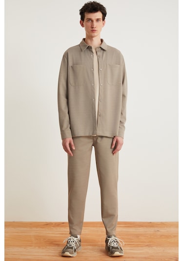 Grımelange Jeshua Erkek Regular Vizon Pantolon Vizon