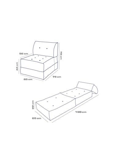 Mocca Tek Kişiliik Katlanır Yatak Uzanma Koltuğu Antrasit