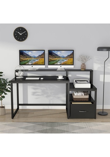 Jill Siyah Metal Çalışma Masası