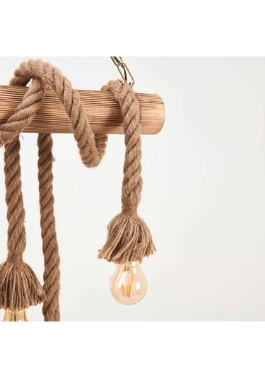 Correx Bambu 4'lü Avize Kahverengi