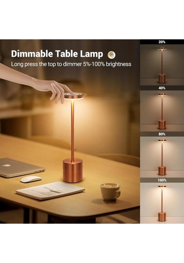 Ulzyvf Tip Şarj Masa Led Lambası Edilebilir Dokunmatik C Beyaz Anahtarı Altın - Jb Altın - Beyaz