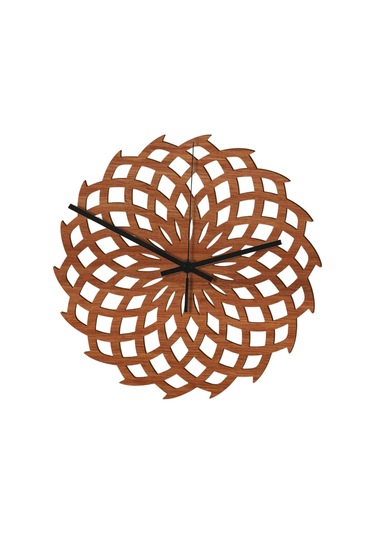 Homyl Duvar Asılı İzle Ahşap 3d Saati Oturma Odası Okul Otel Çiçek