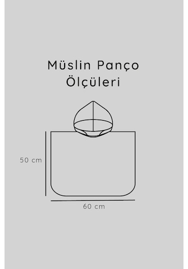 Luckka %100 Pamuk Bebek Çocuk Müslin Panço - Ztpanço Sarı