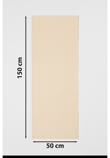 Yunusoğlu Home Krem Keten Şık Masa Runnerı 50x150 Cm Modern Ve Zarif Masa Örtüsü Runner Krem
