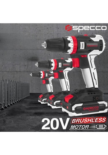 Specco XSP20V-4041 Profesyonel 20 V 80 NM 4 Ah Çift Akü Çantalı Akülü Darbeli Delme Vidalama