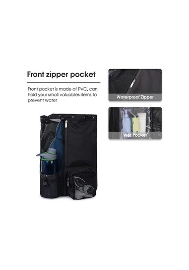 Yüzme, Spor Salonu, Havuz, Antrenman Ekipmanları Ve Sporlar İçin Fileli Bağcıklı Sırt Çantası Diğer