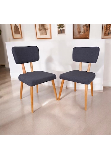 Polly Ahşap Sandalye Füme 6 Adet