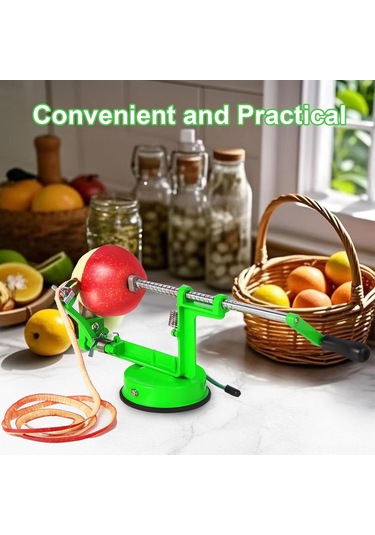 Geeksen El İle Çalışan Ev Tipi 3'ü 1' Arada Kabuk Soğutma, Dilimleme Ve Çekirdek Kaldırma Makinesi - Yeşil Yeşil