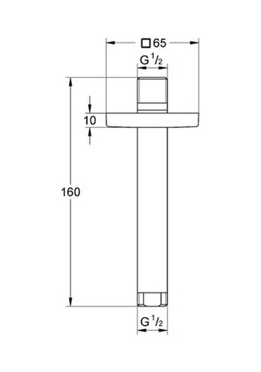 Grohe Rainshower Tepe Duşu Tavan İniş Borusu 151 Mm - 27485000