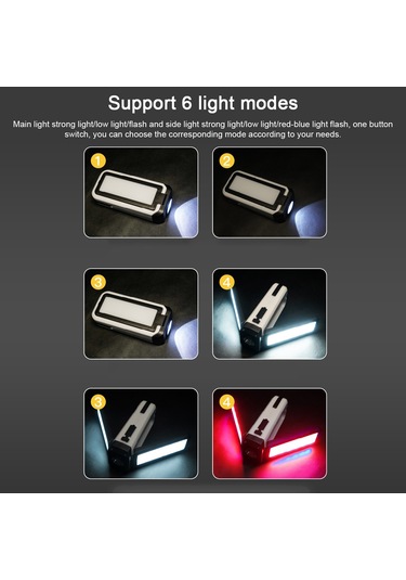 Geeksen Açık Hava Kamp Işığı Çok İşlevli Katlanır Bakım Çalışma Işığı Taşınabilir Beyaz