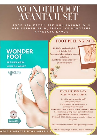 Ölü Deri Ve Çatlaklar Için Soyulabilen Ayak Peeling Maskesi 50ml Wonder Foot Peeling Mask 3x