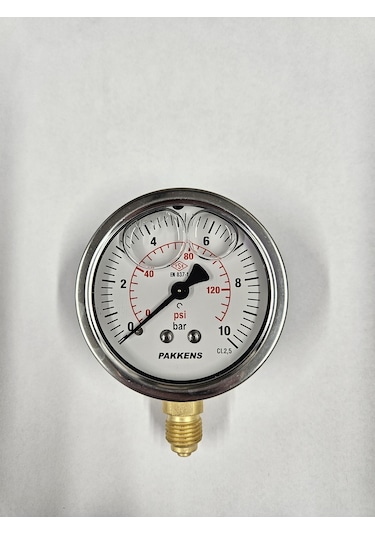 Çap 63 ALTtan 10 Bar Gliserinli Manometre - Pakkens