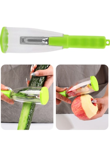 Kosona Ev İçi Çelik Meyve Sebze Soyucu, Çok Amaçlı Kabuk Soyma Aleti, Saklama Kutusuyla Konforlu Kullanim Diğer
