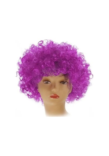Hahatuska Disko Kıvırcık Karnaval Peruk 142968282 Leylak