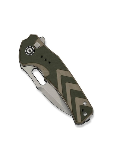 Civivi Vexron Milled Green & Tan G10 Handle Stonewashed 14c28n Blade Kamp Çakı Yeşil