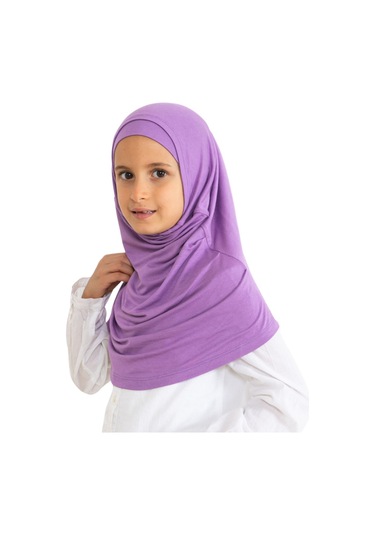Çocuk Hazır Giyim Başörtüsü Şal Turban Viskon - Lila Lila