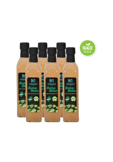 Enginar Sirkesi 6x500 Ml %100 Katkısız Doğal Şekersiz Koruyucu Içermez
